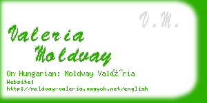 valeria moldvay business card